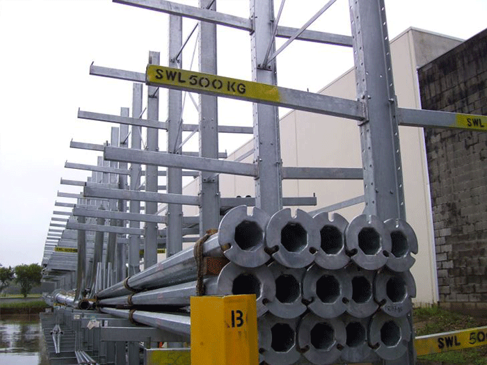 Heavy duty cantilever racking for storage of Q235 steel